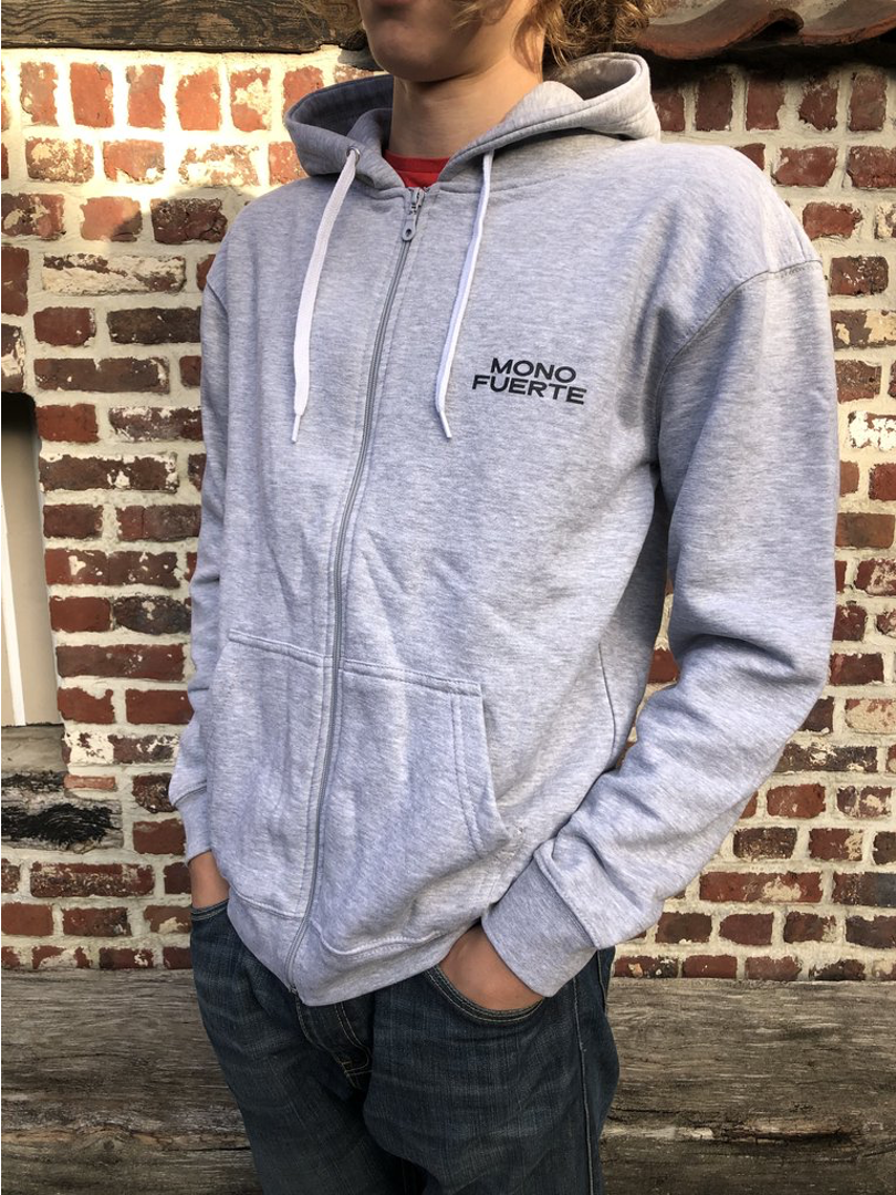 Mono Fuerte Zip-Hoodie Grå