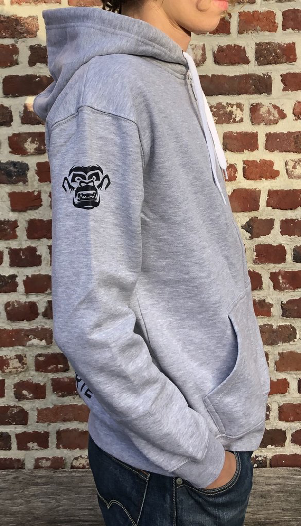 Mono Fuerte Zip-Hoodie Grå