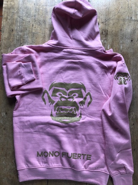 Mono Fuerte Hoodie Rosa