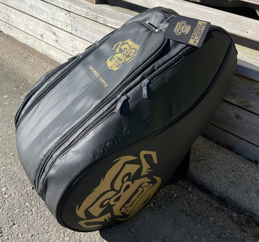 Padelväska, Svart Guld, Padelbag, Mono Fuerte väska, mono fuerte padel